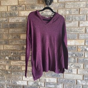 Royal Robbins eggplant previously worn merino wool blend sweater